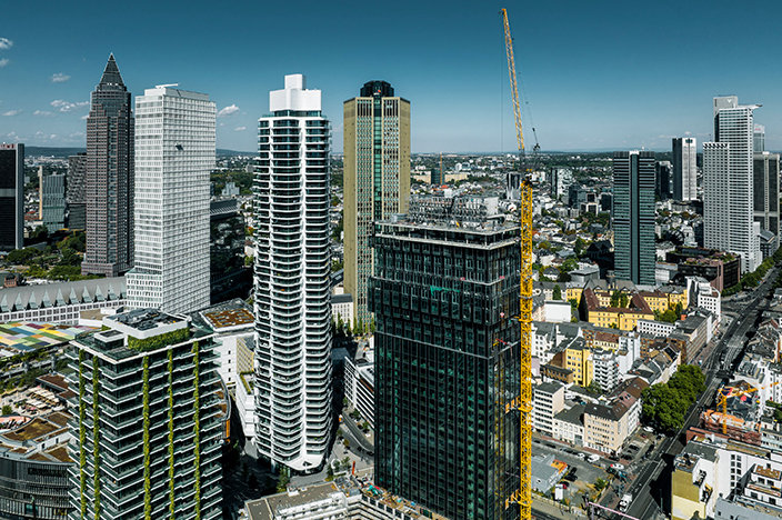 Liebherr: Last crane finishes work on the Spin Tower in Frankfurt